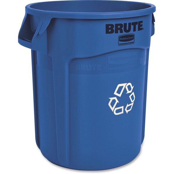 20 gal Brute 20-Gallon Vented Recycling Container, Blue, Plastic